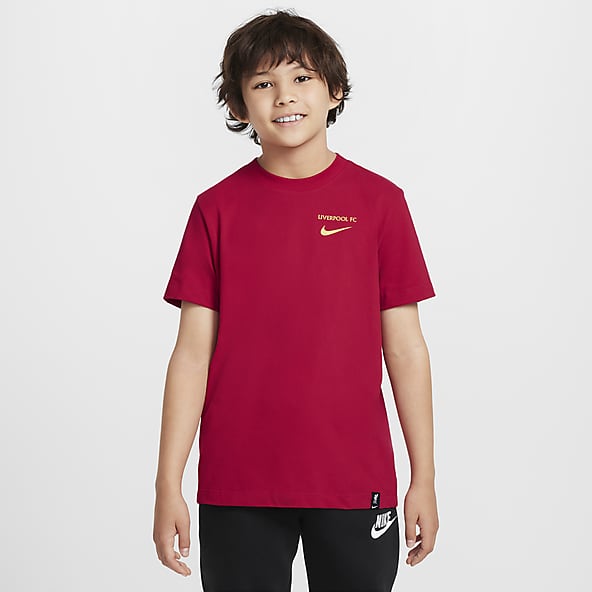 Girls Red Crew Neck Clothing. Nike PH